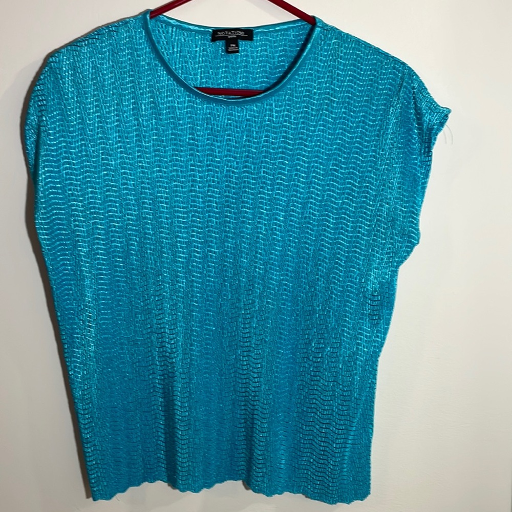 Blue business casual top